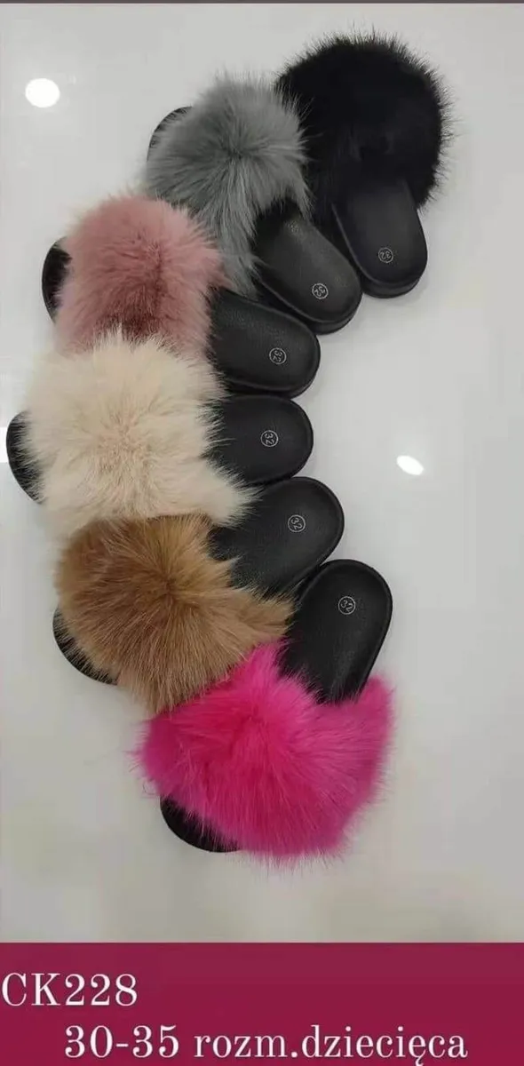 Fluffy fur slippers sizes 37-41 sizes 4-8 - Image 3