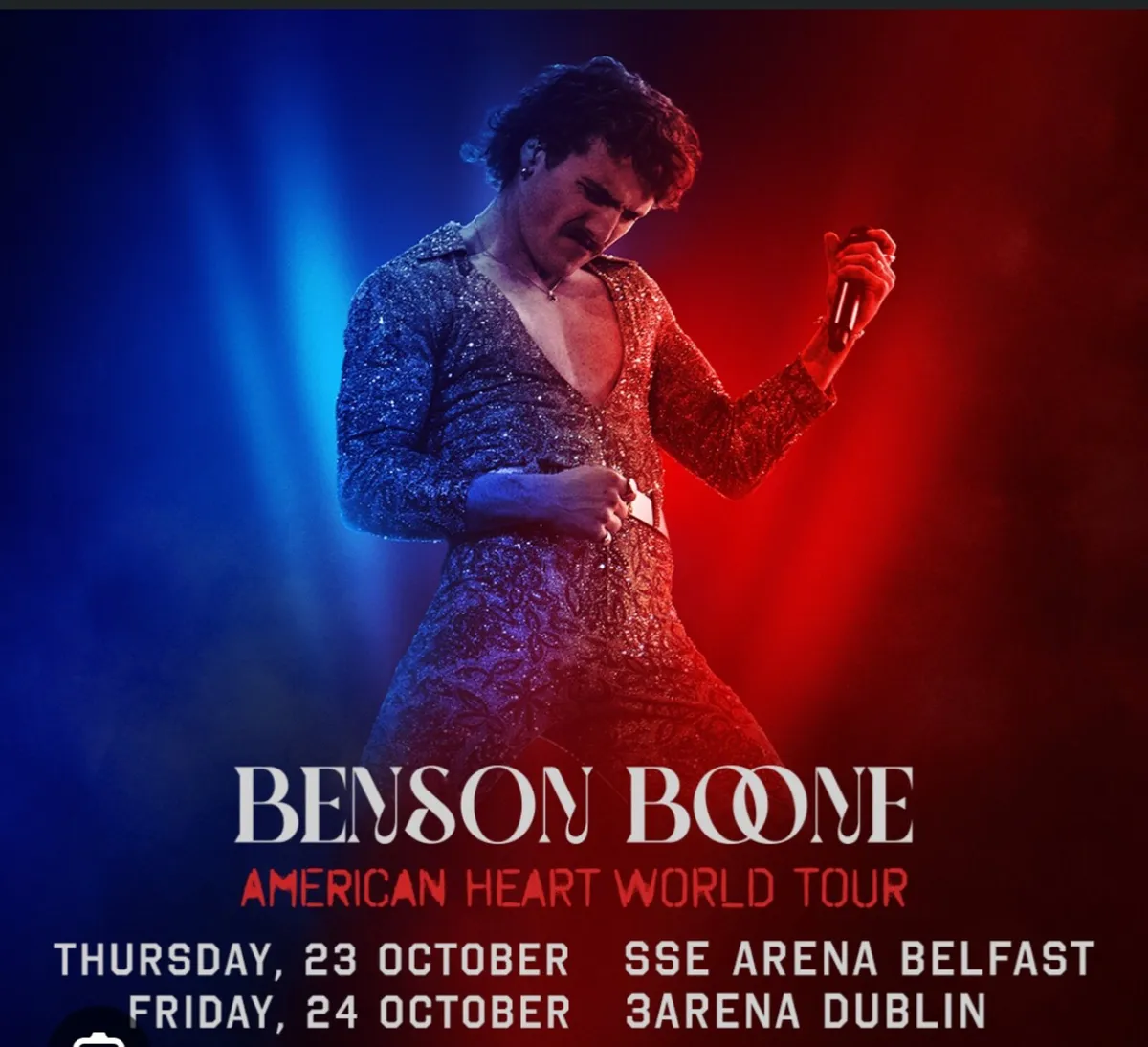 2 Benson Boone tickets Dublin - standing €185