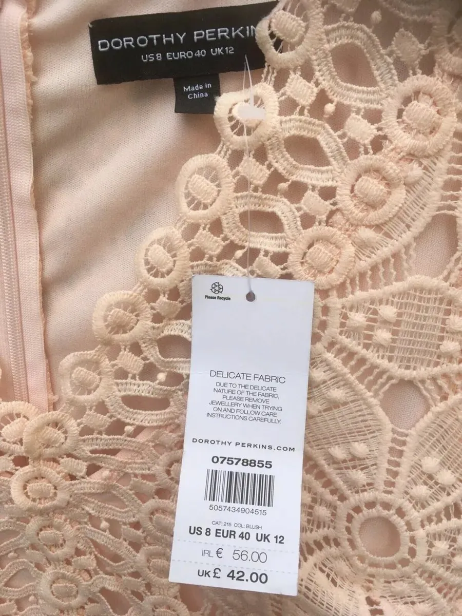 NEW WITH TAGS, Dorothy Perkins Lace Dress, Size 12 - Image 2