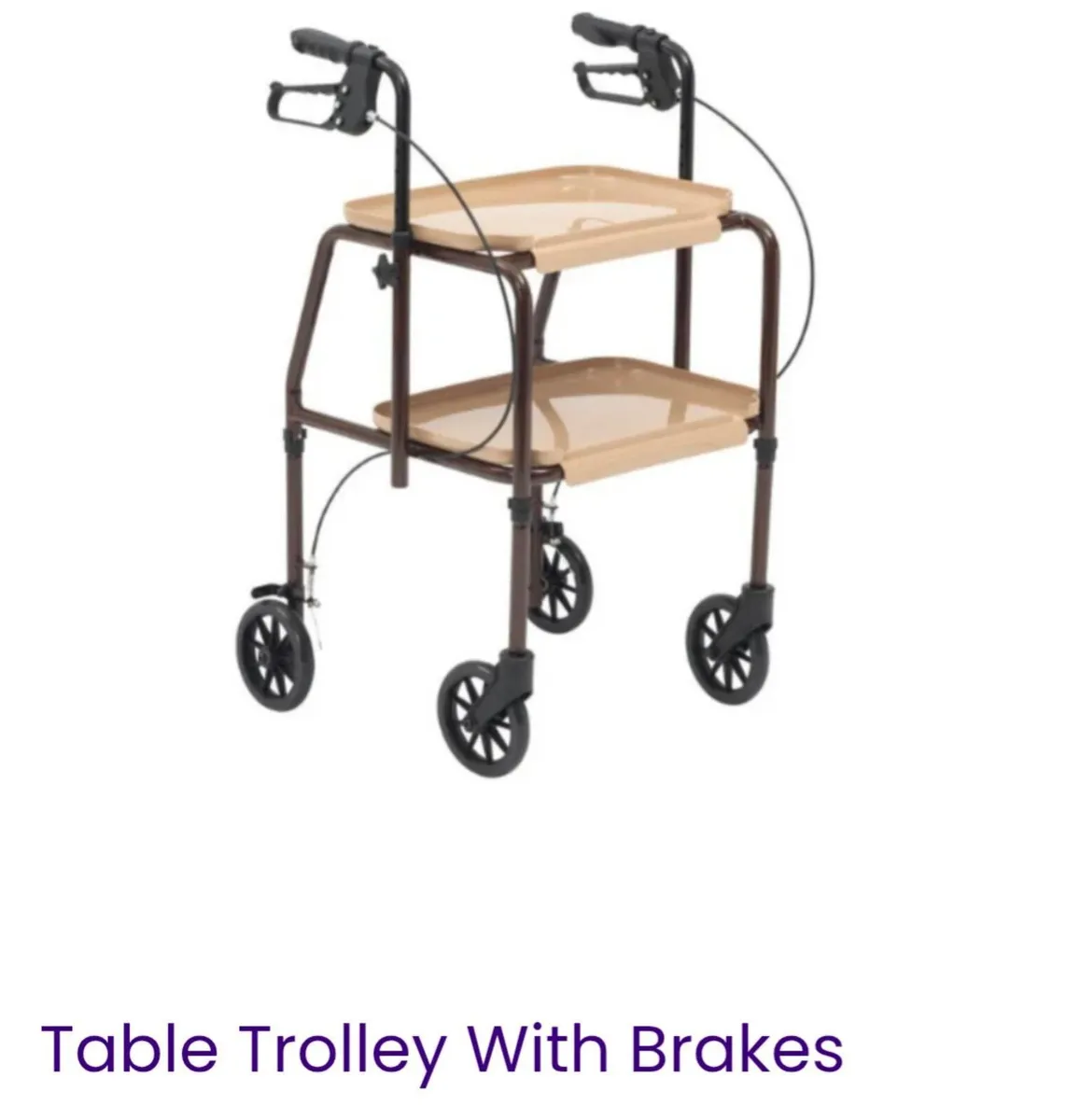 Table trolley with brakes - Unboxed - Image 3