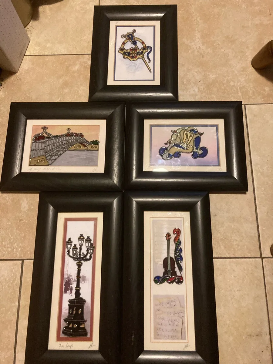 Irish artist paintings on glass collection - Image 1