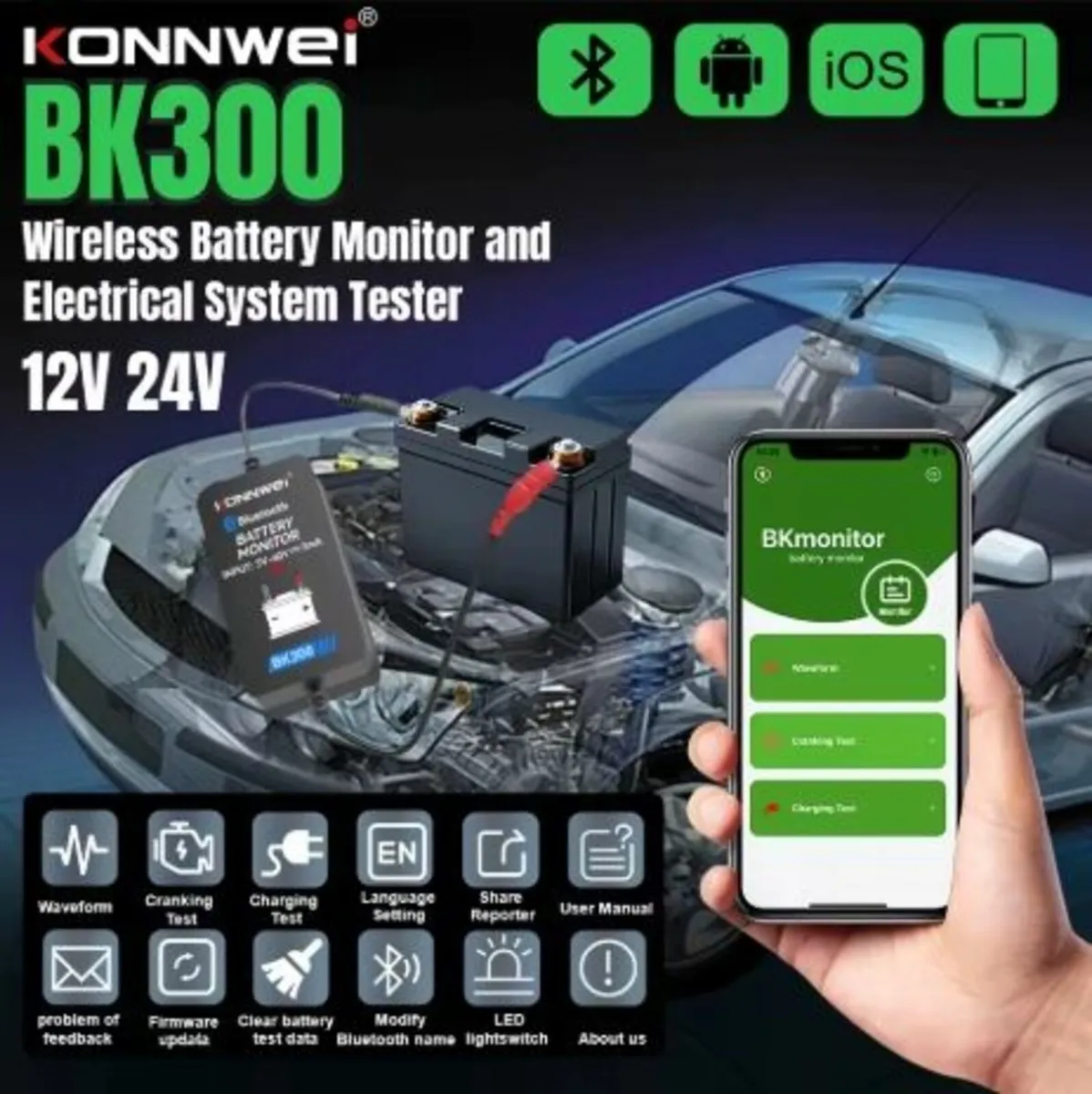 Konnwei BK300 Battery Monitor Tool - Image 1