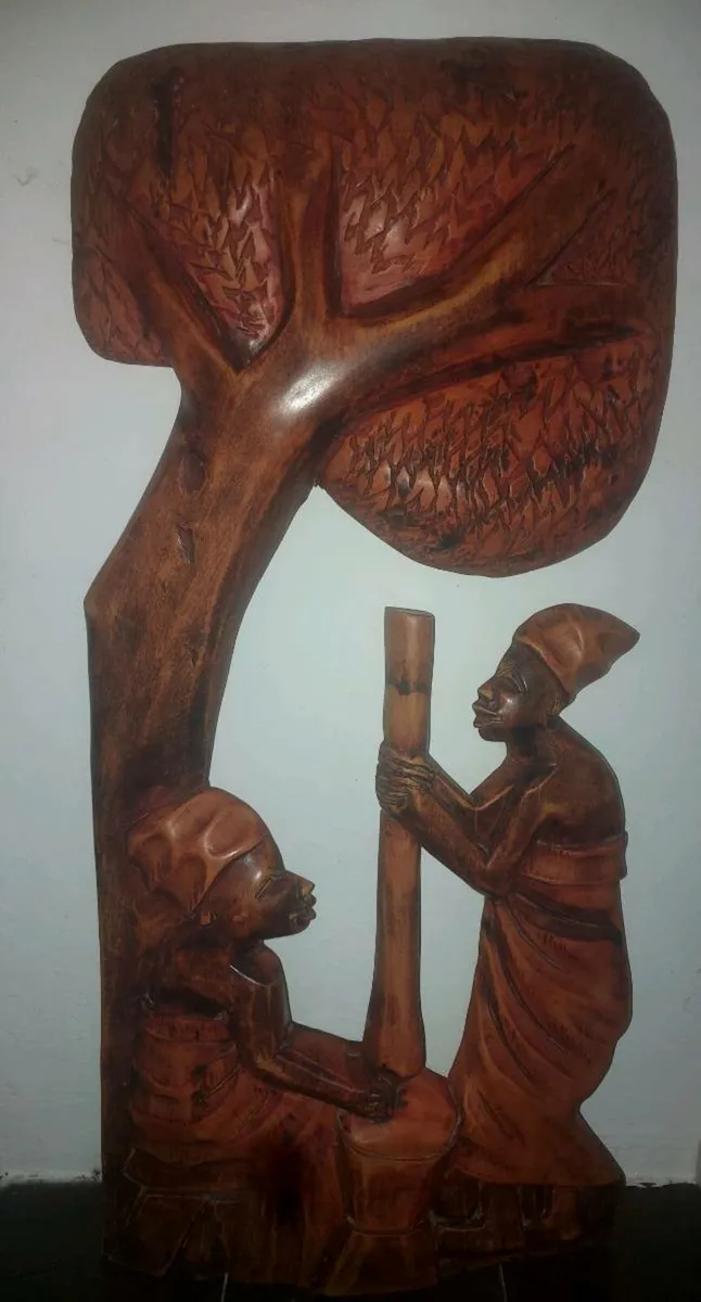 Hand carved wooden plaque - Image 2