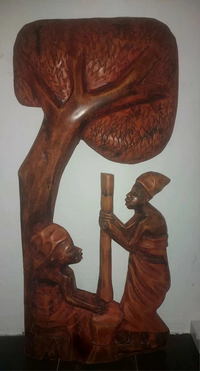 Hand carved wooden plaque - Image 3