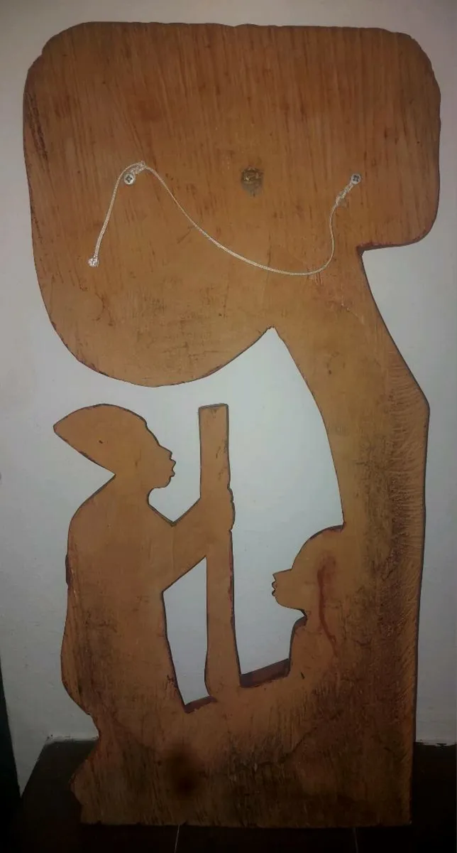 Hand carved wooden plaque - Image 4