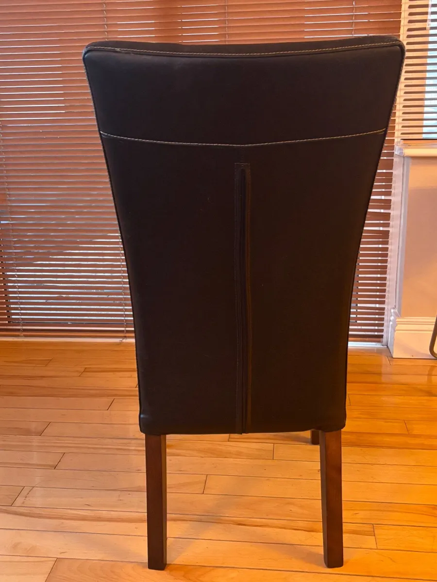 6 leather dining room chairs - Image 2