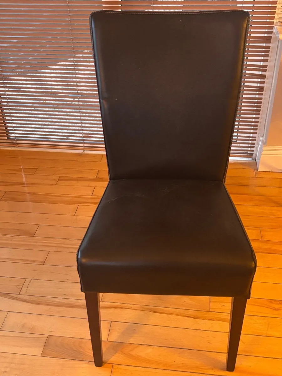 6 leather dining room chairs - Image 3