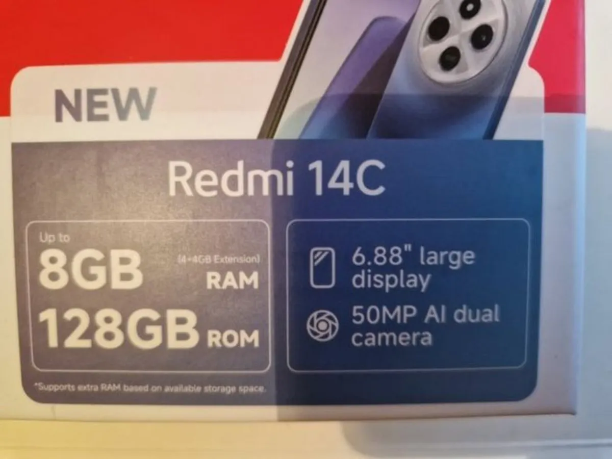 REDMI 14C Mobile Phone, Blue, New - Image 3