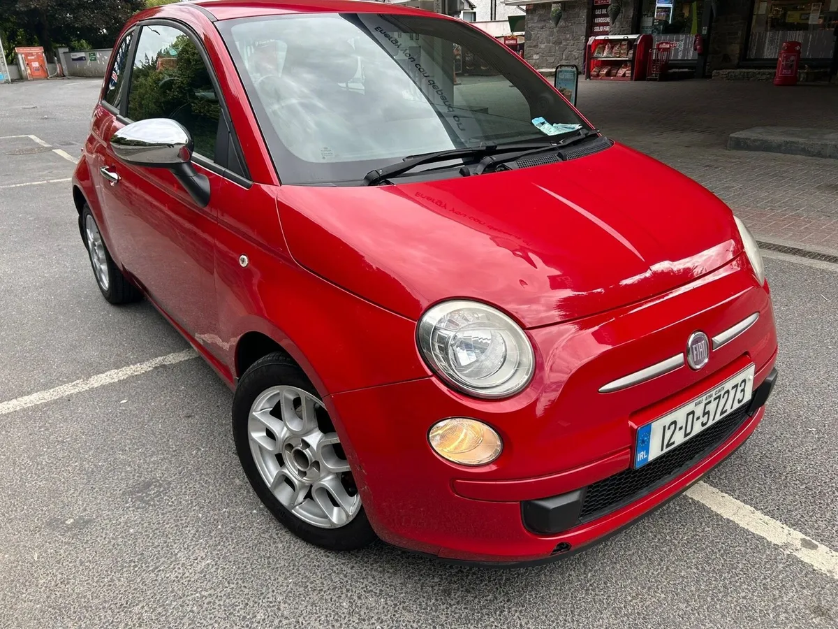 Fiat 500 twin air 2012 red on black - Image 1