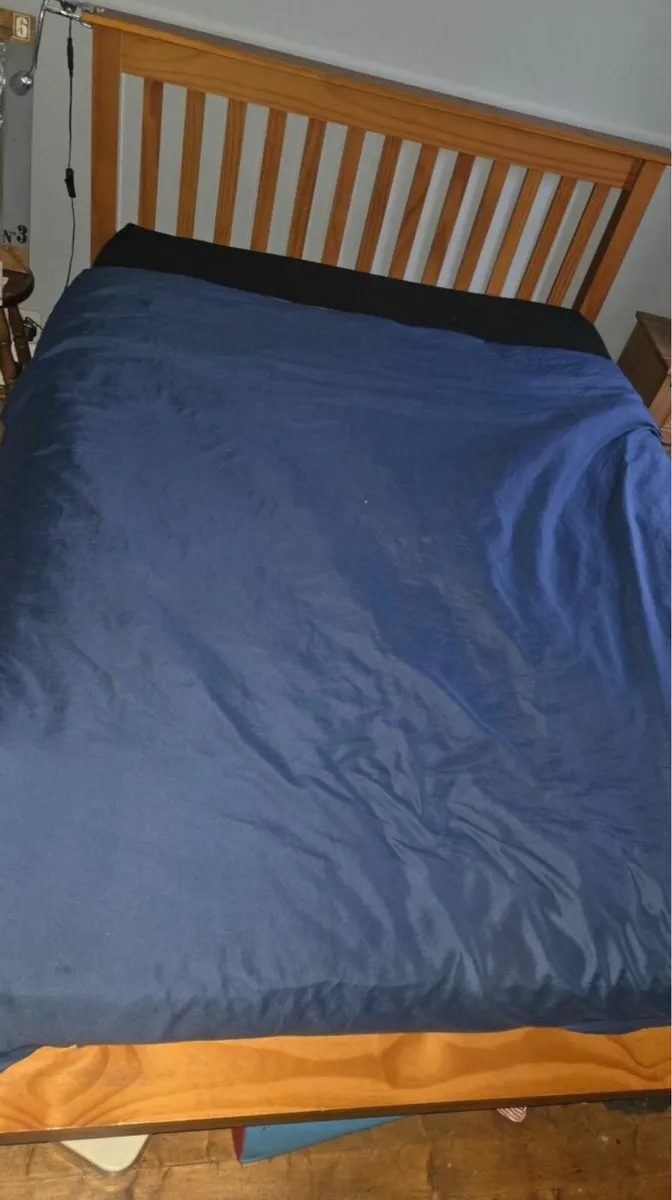 Like New - Modern 4 Ft 6” Wooden Double Bed Frame - Image 3