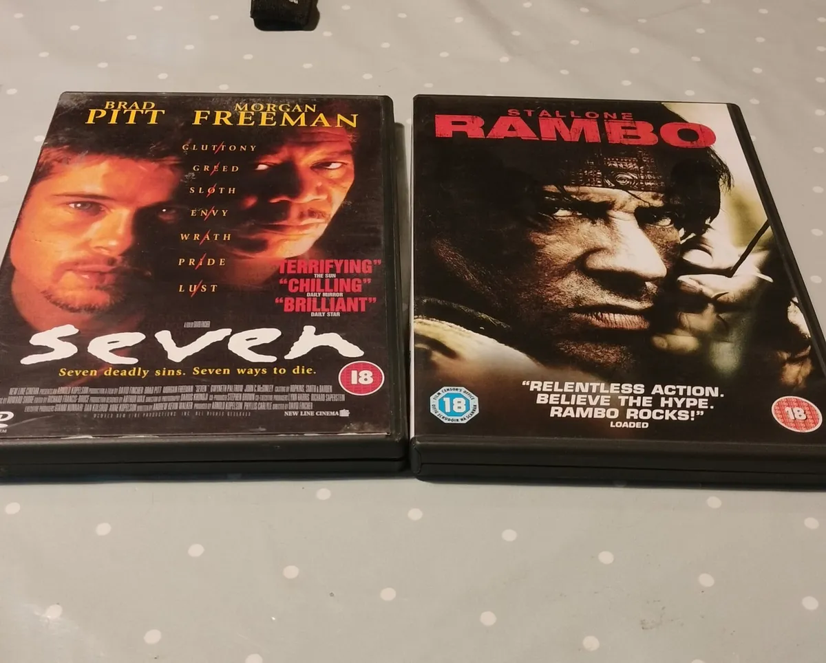 dvds for sale. 
Rambo and seven. - Image 1