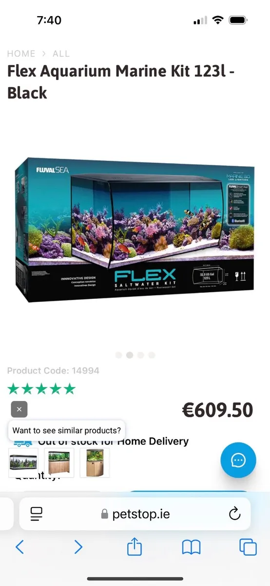 Marine (Salt Water) Fish Tank, Stand & Accessories - Image 1