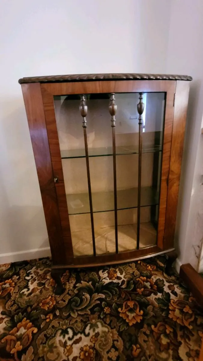 Antique glass cabinet - Image 1