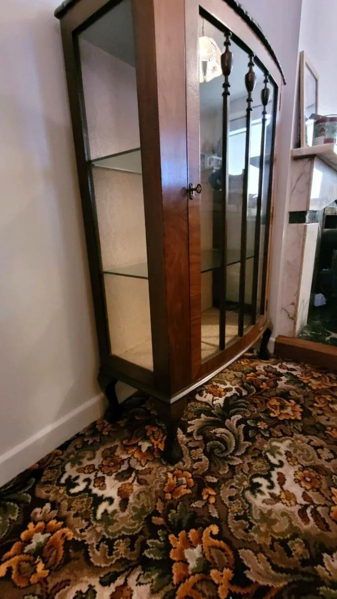 Antique glass cabinet - Image 2