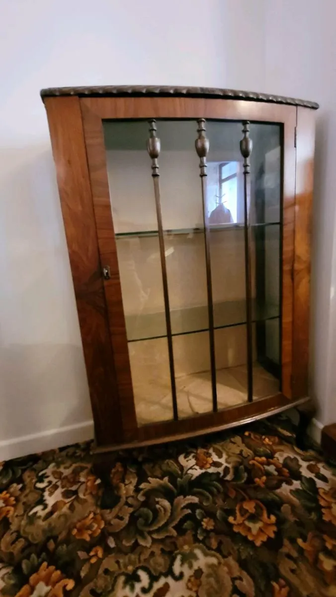 Antique glass cabinet - Image 3