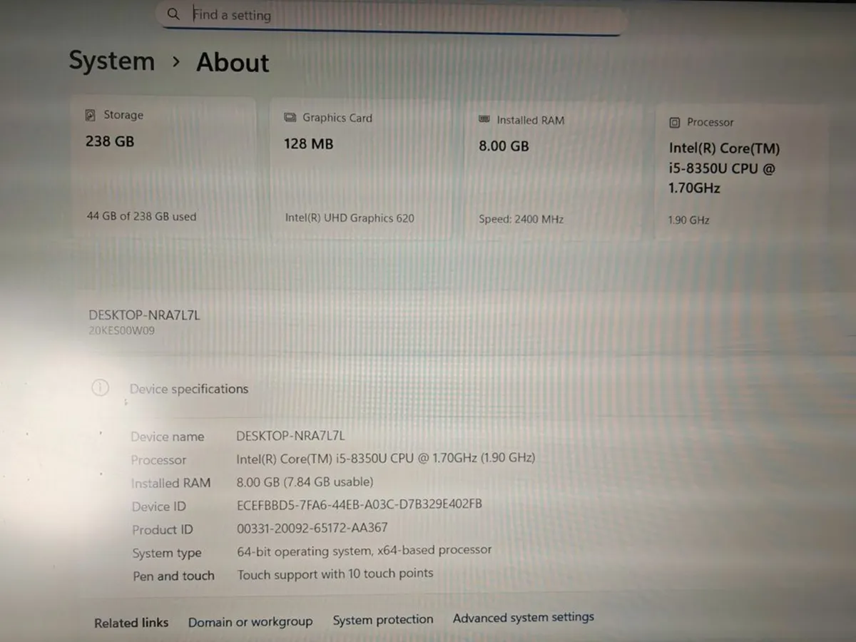 Lenovo ThinkPad X280 | i5 | 12.5" Touchscreen | - Image 2
