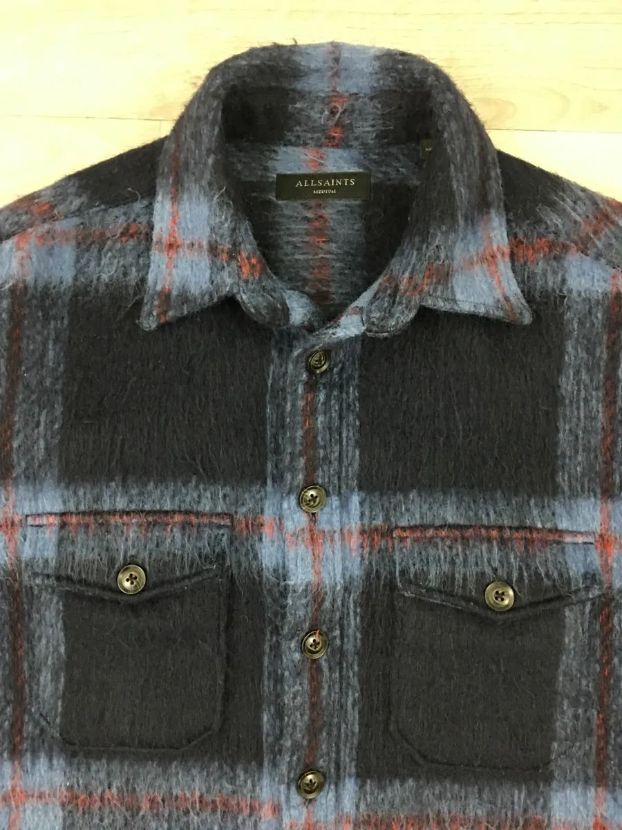 All Saints Heavy Wool Blend Overshirt Jacket M/L - Image 3