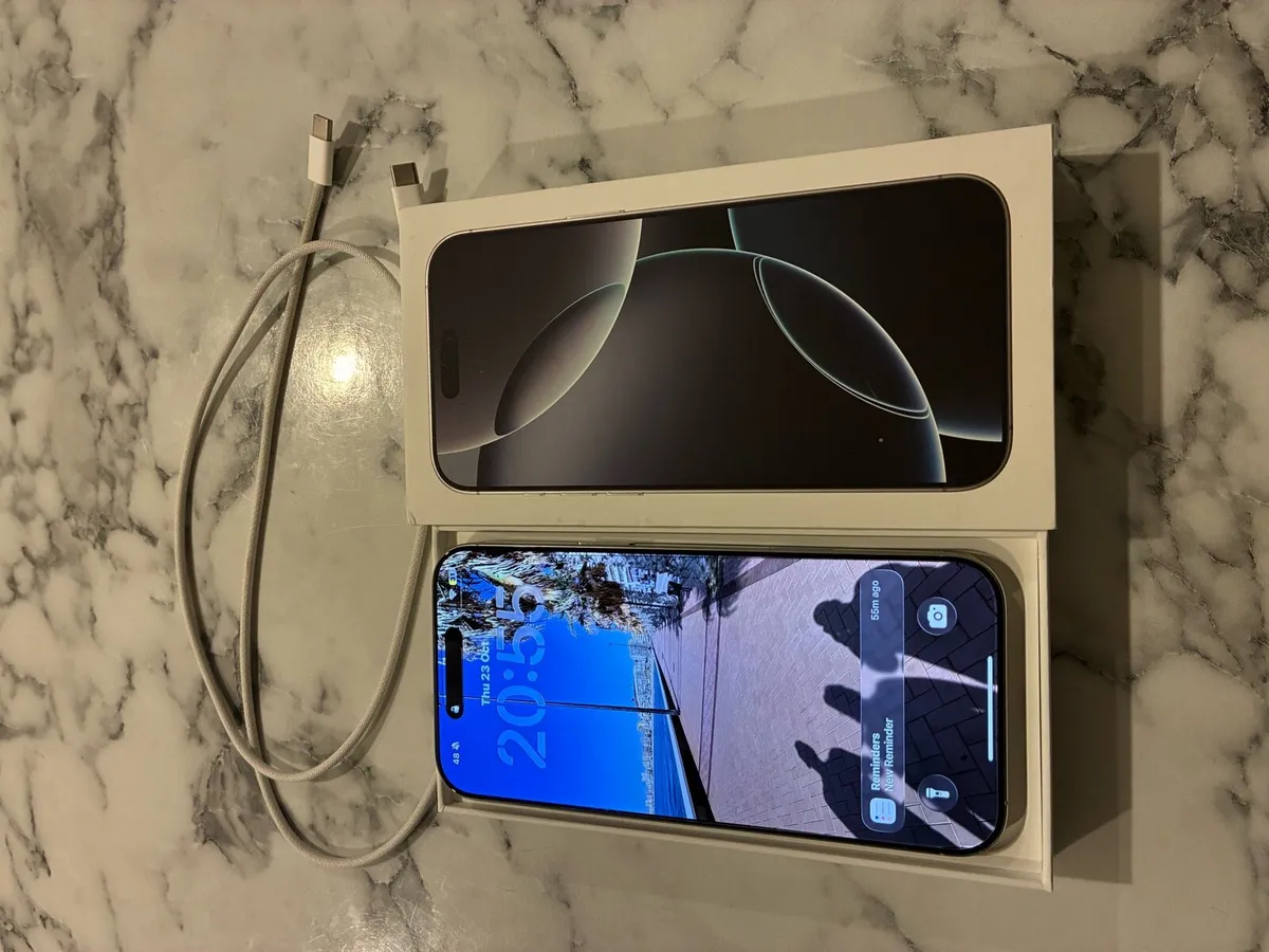 Phone 16 Pro Max, White Titanium, 256GB - Image 1