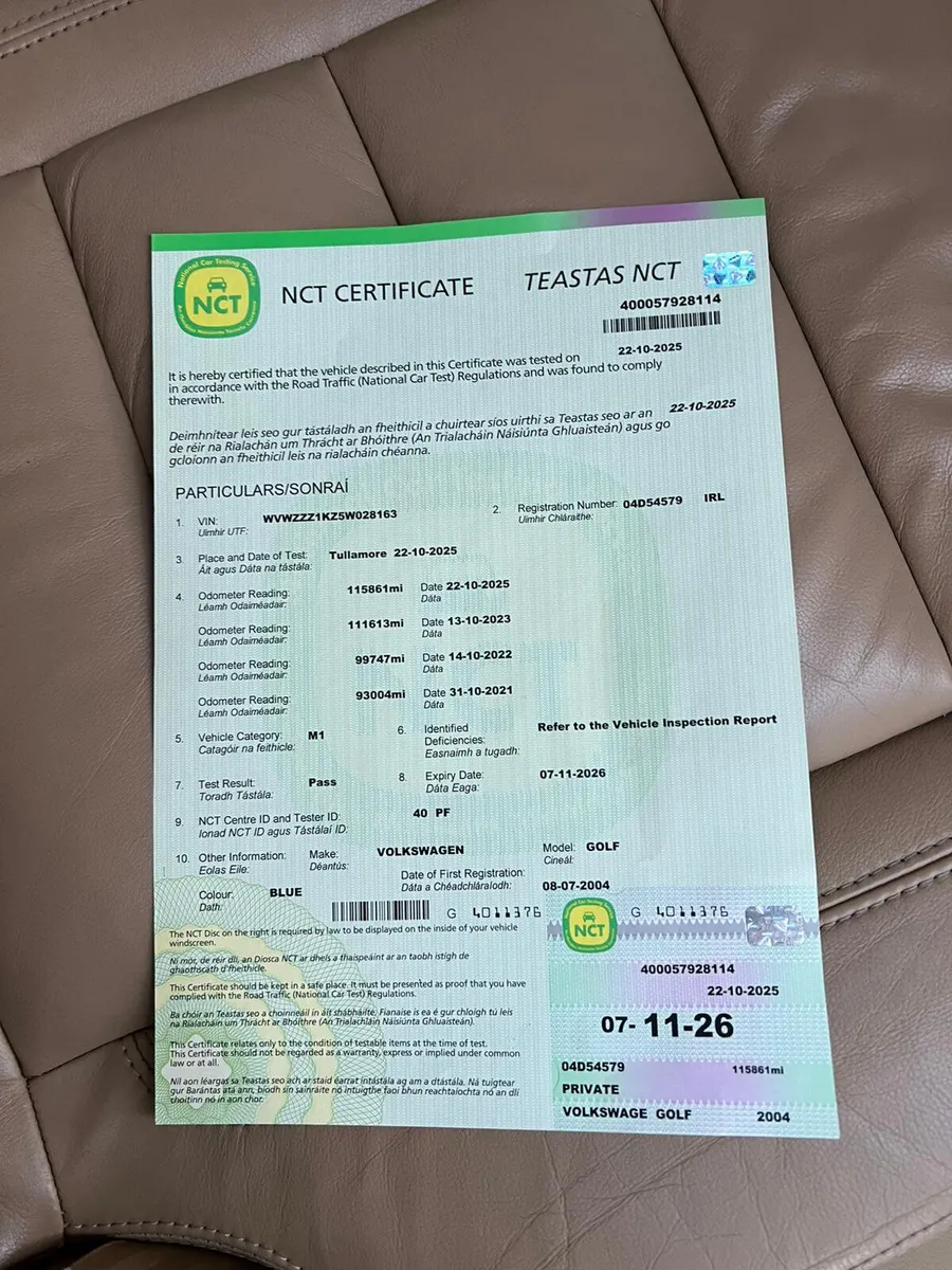 Golf 2004 1.6 Petrol Automatic new nct 11/ 26 - Image 3