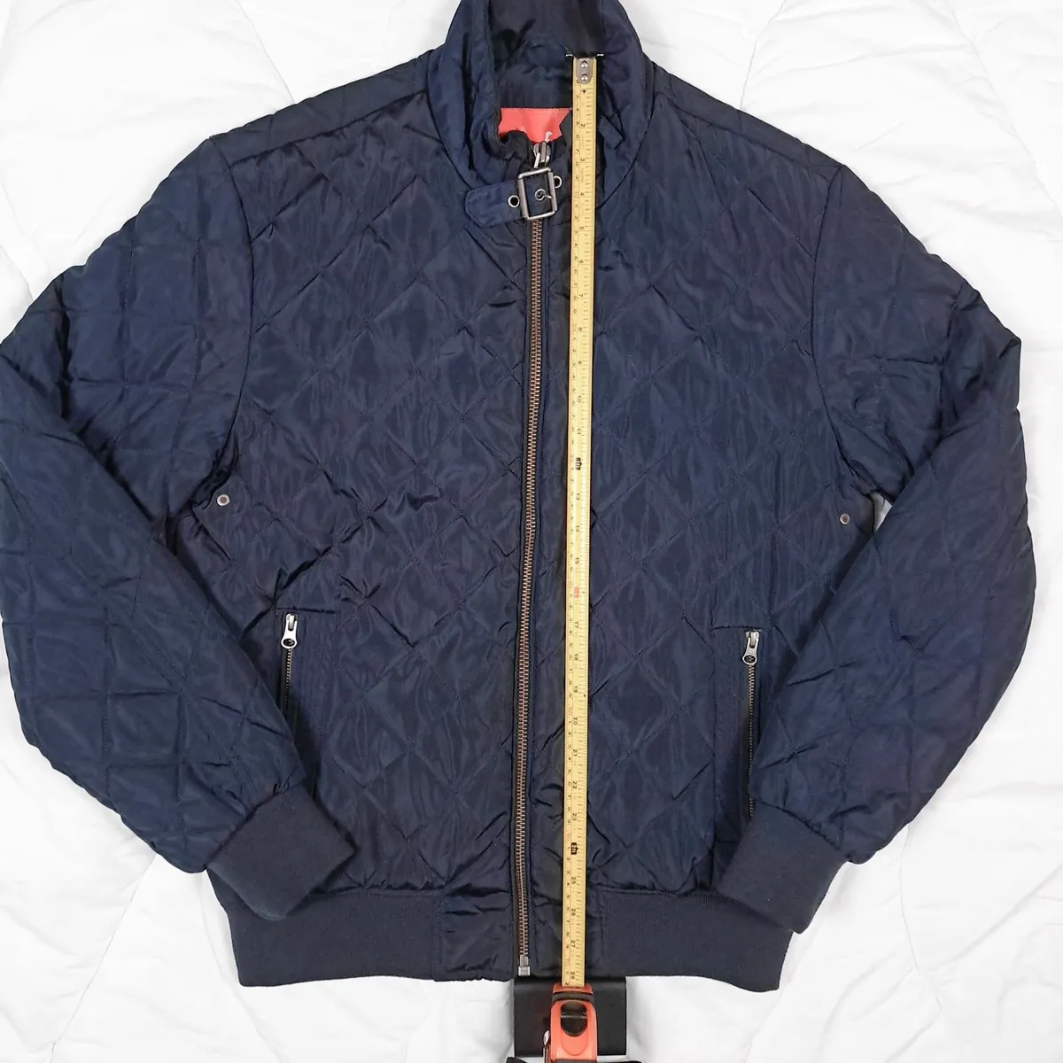6th Sense Navy Lightweight Quilted Jacket Mens L - Image 4