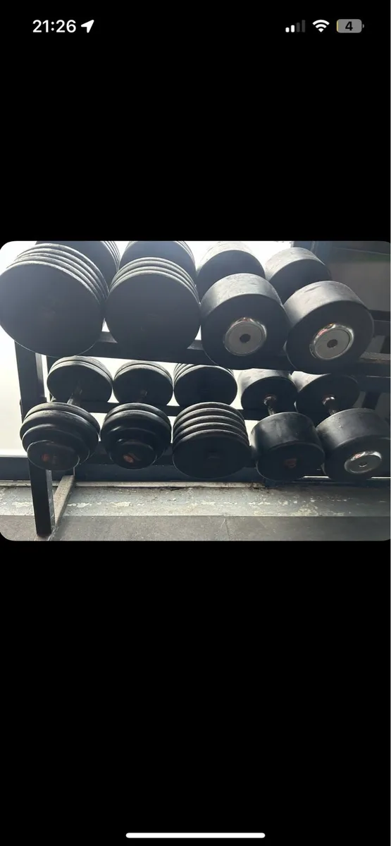 York and jordan dumbbells w racks + Body pump rack - Image 3
