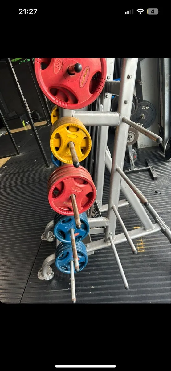 York and jordan dumbbells w racks + Body pump rack - Image 4