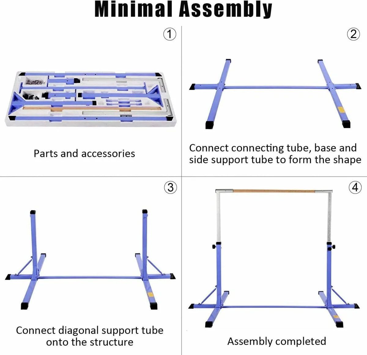 Gymnastics Kids Bar Adjustable Height 12 Levels - Image 3