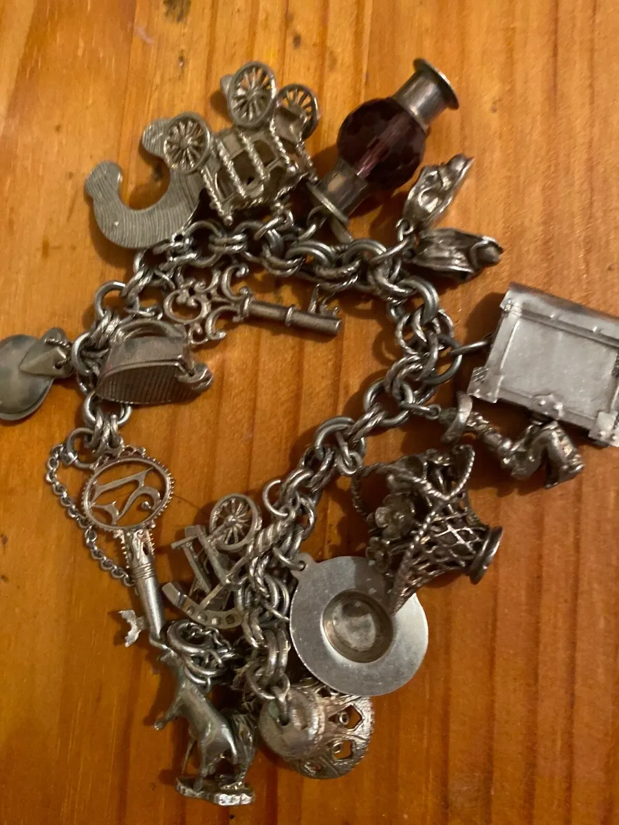 Silver charm bracelet - Image 1