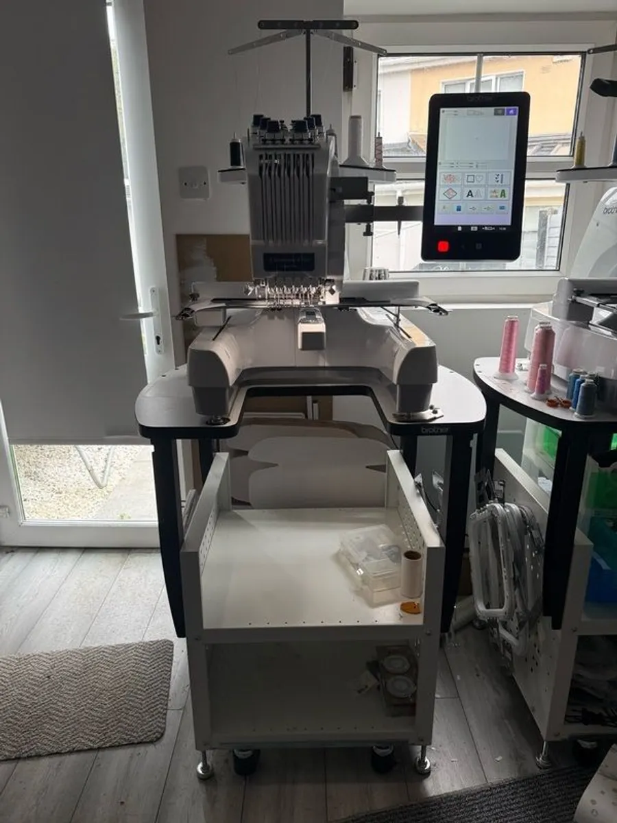 Brother PR670E embroidery machine plus brother stand - Image 1