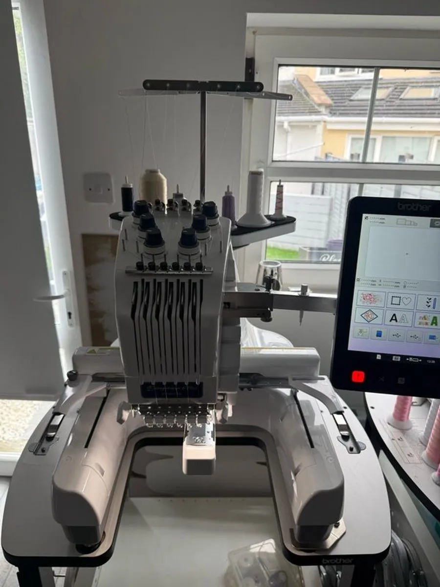 Brother PR670E embroidery machine plus brother stand - Image 2