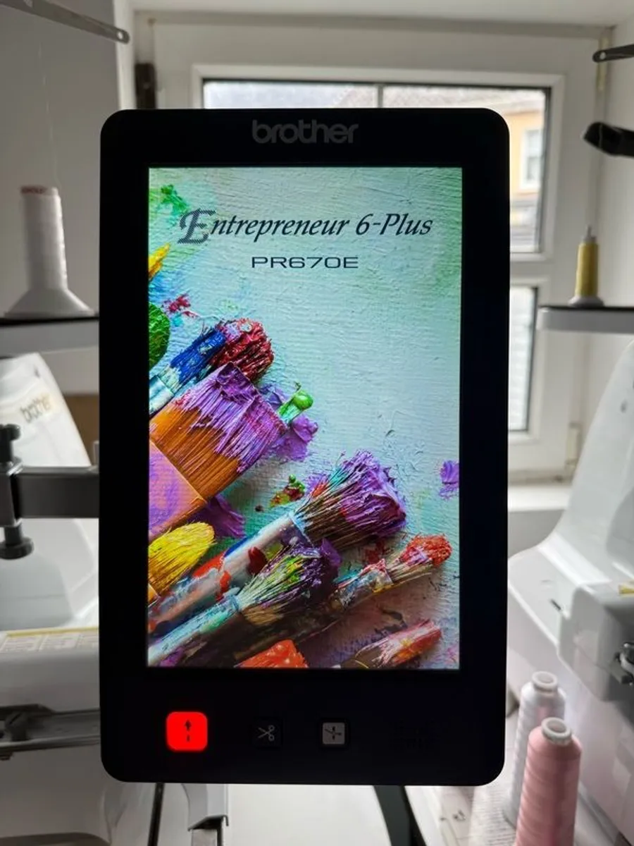 Brother PR670E embroidery machine plus brother stand - Image 4