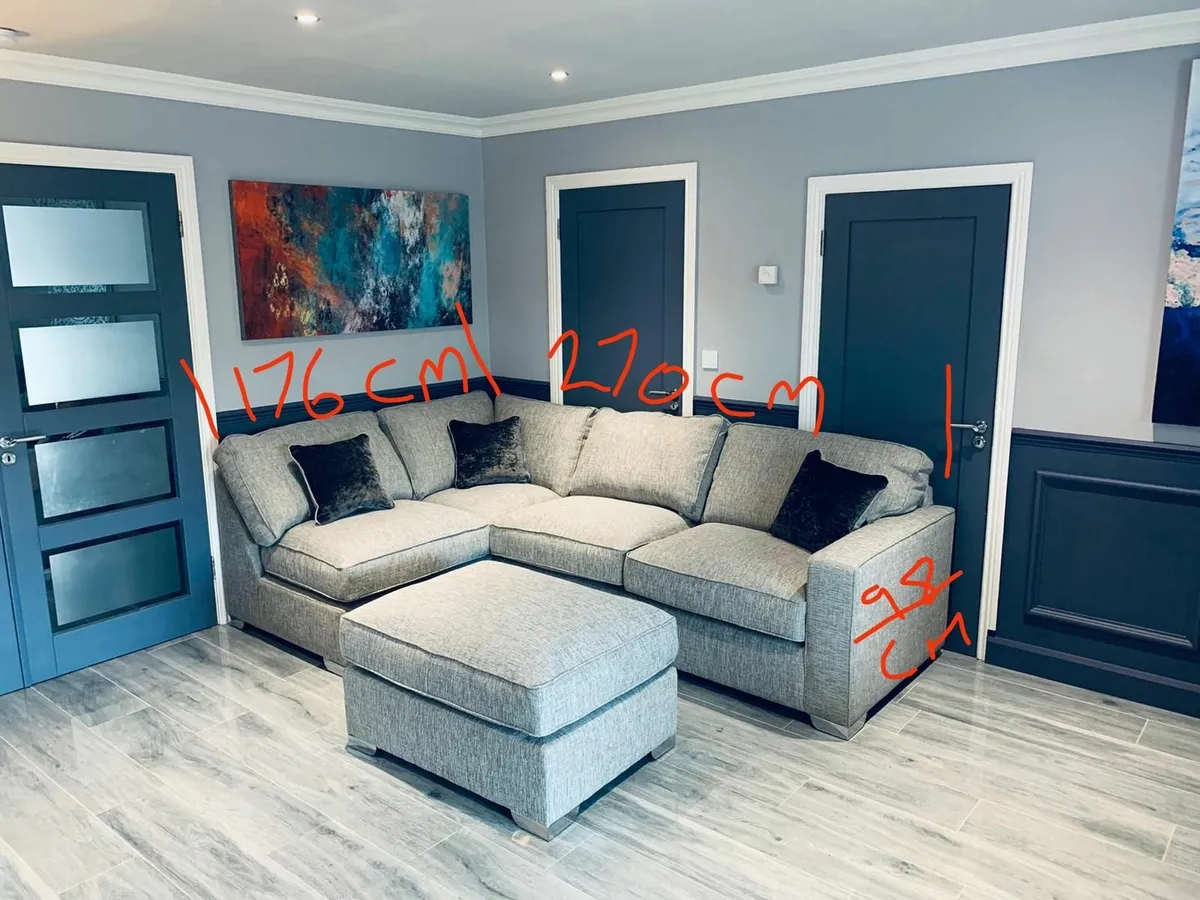 light grey corner sofa - Image 3