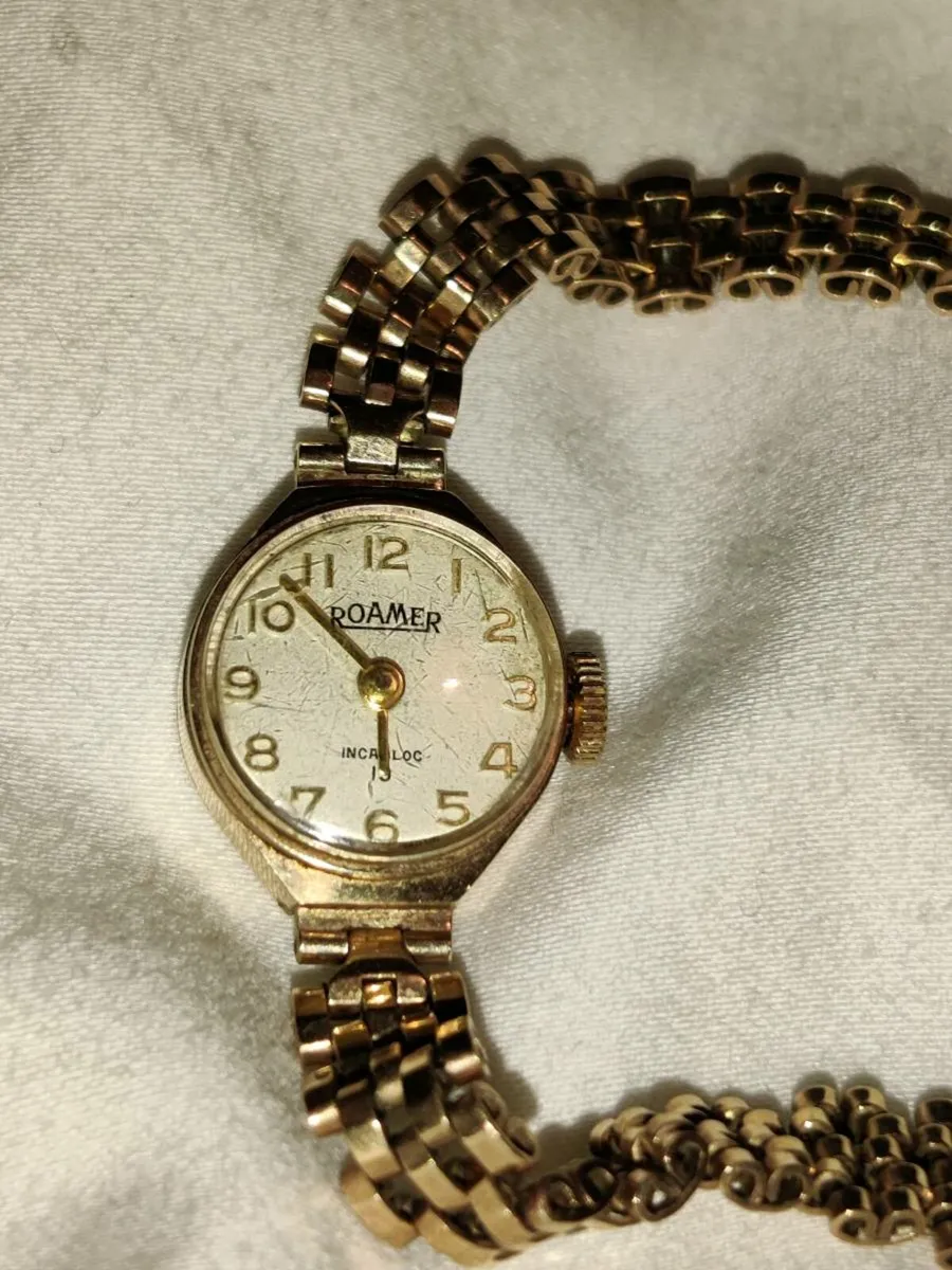 ROAMER, 9CT Rare Vintage 13.57 Gram 8"Long Watch ! - Image 2
