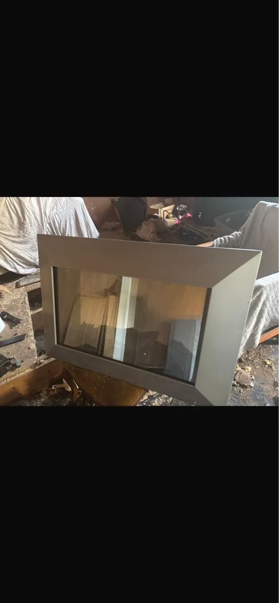 Glass Cabinet & Electric Fire - Image 2