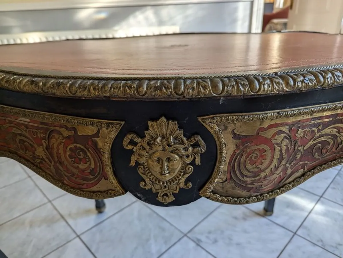 Antique French boulle desk - Image 2