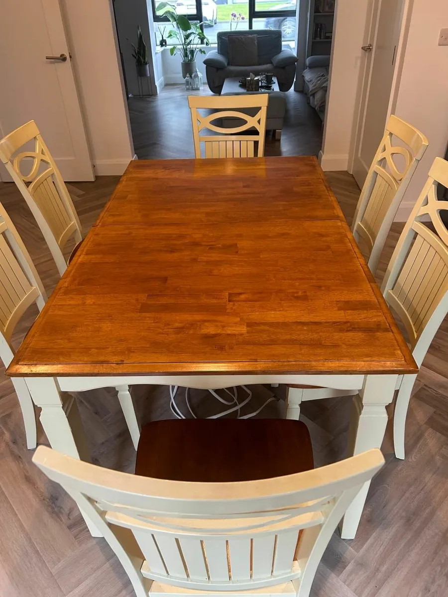 Dining Table with 6 Chairs – Extendable - Image 2