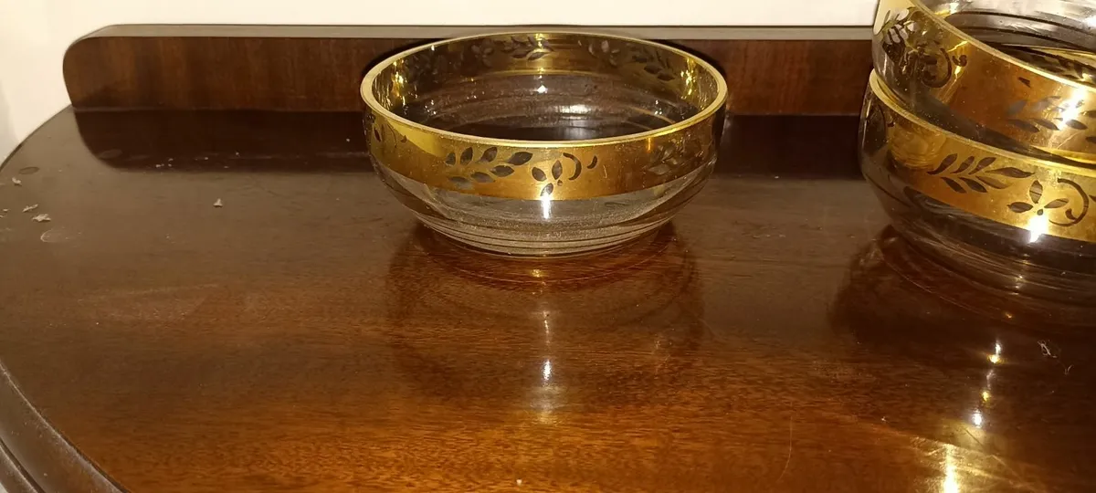 Vintage Gold Rim Desert Dishes - Image 2
