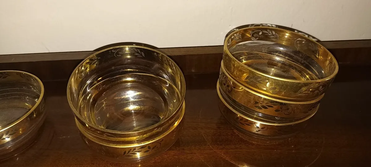 Vintage Gold Rim Desert Dishes - Image 4