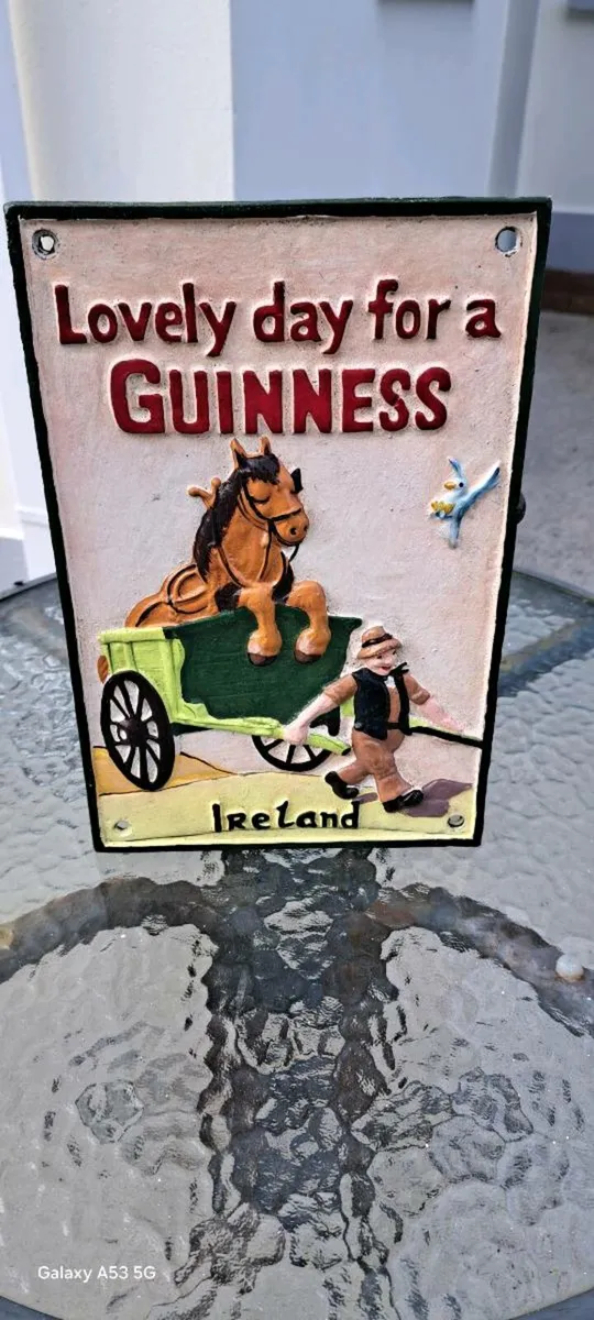 Guinness cast iron sign