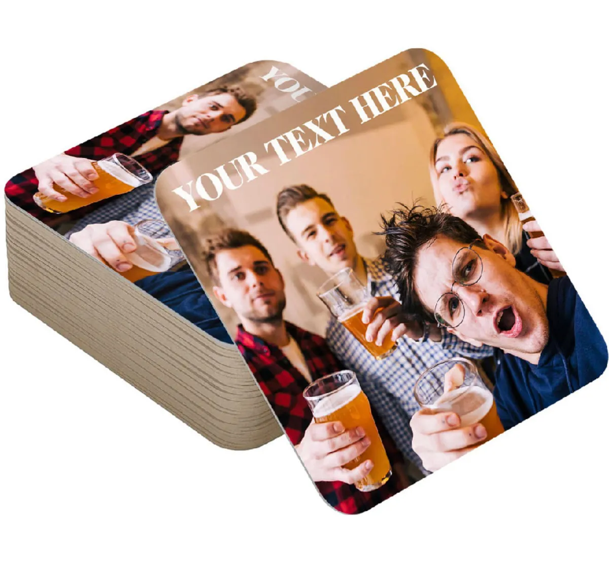 Personalised Beer Mats Photo Coasters x48 or 96 - Image 2