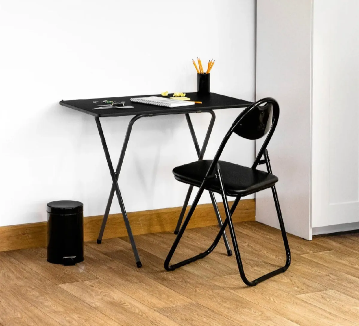 NEW Folding Wooden Desk & Chair Set - Image 1