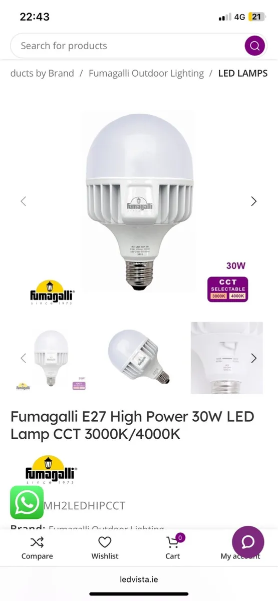 Fumagalli 30w led bulbs - Image 1
