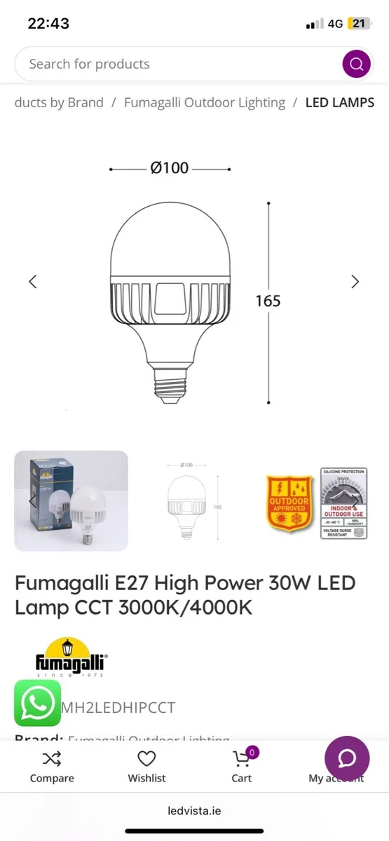 Fumagalli 30w led bulbs - Image 3