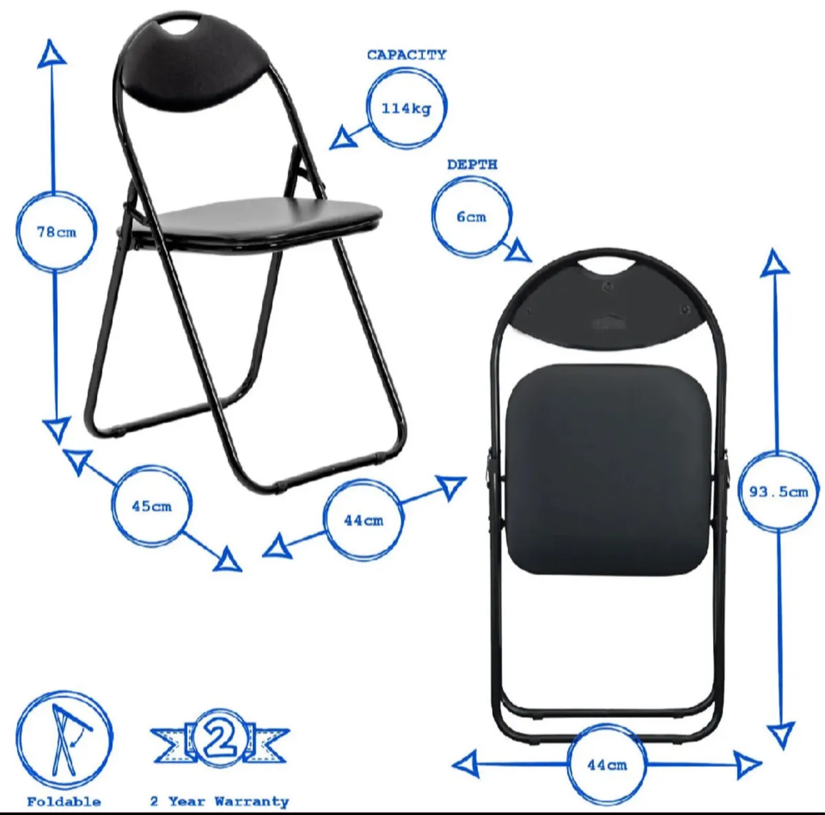 NEW Folding Wooden Desk & Chair Set - Image 3