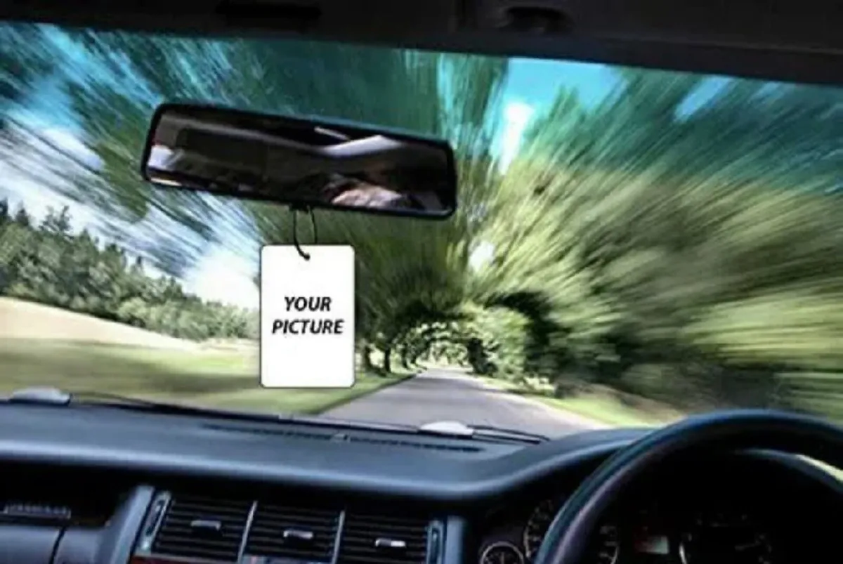 4 x Personalised Car Air Fresheners • Photo & Text - Image 1