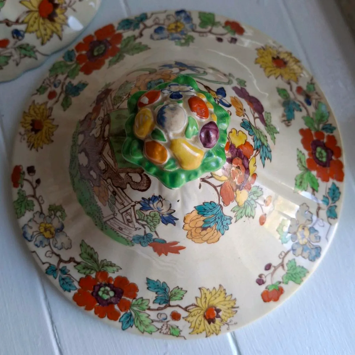 Mason's Ironstone "Green Bible" Lidded Tureen - Image 4