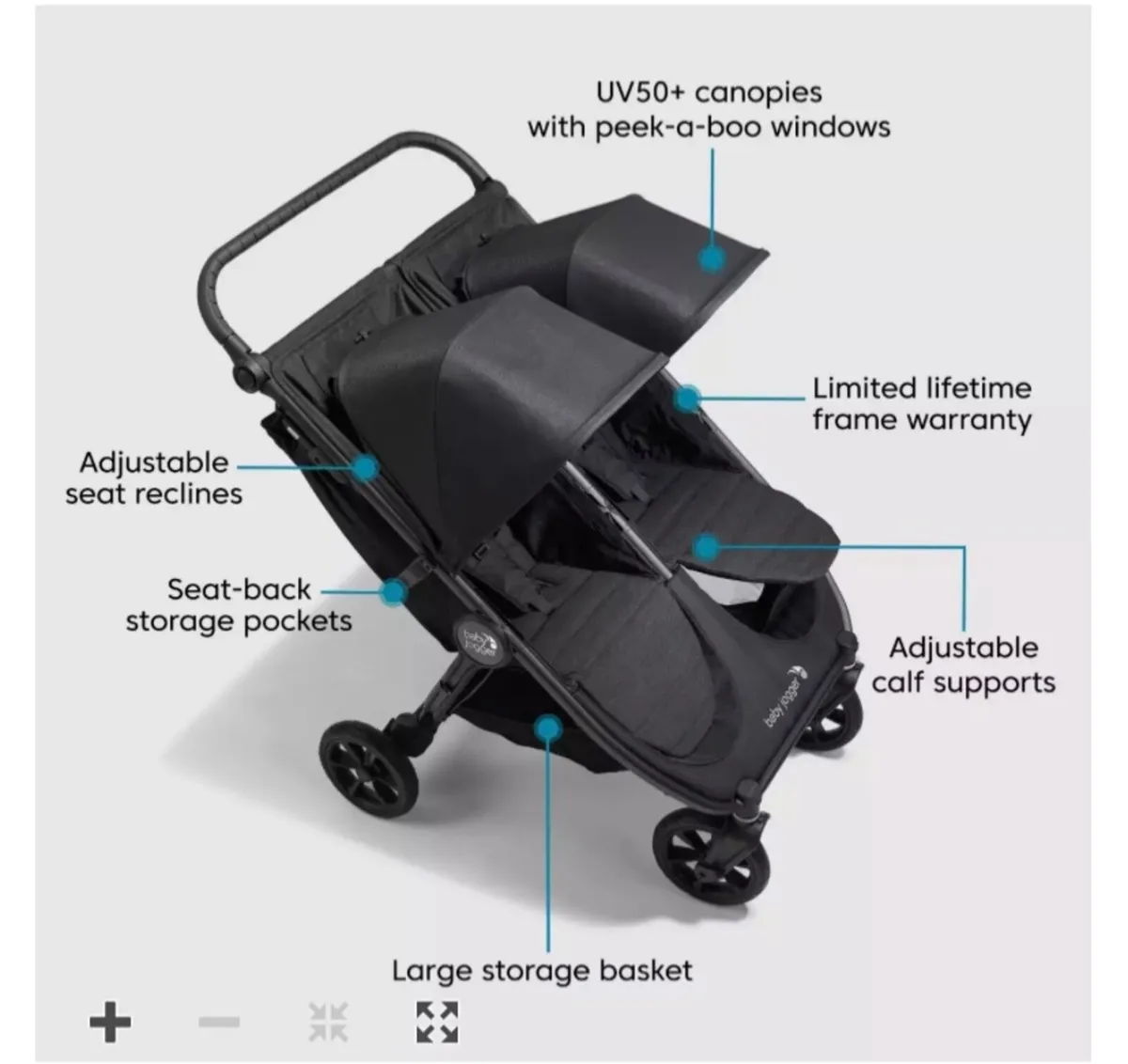 Baby jogger double buggy - Image 3