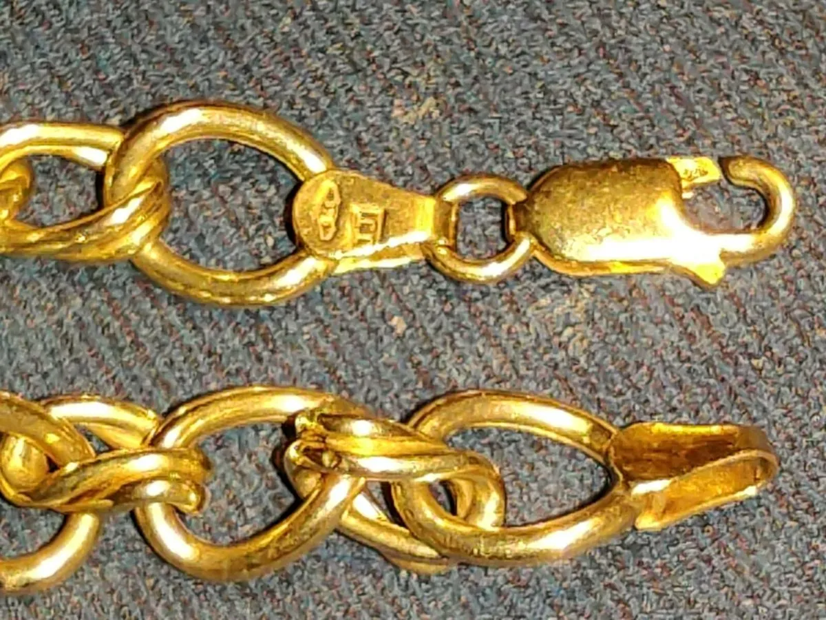 BULKY RING LINKS, 9CT Gold Chunky 11.66 Gram Chain - Image 2