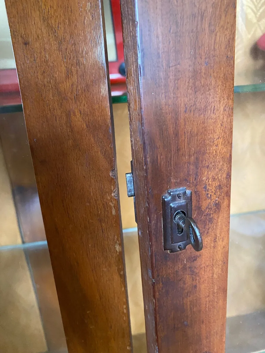 Antique glass cabinet 1930 - Image 4