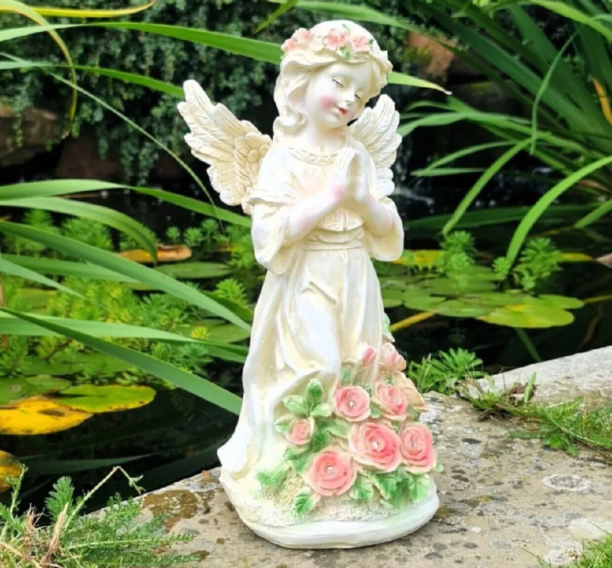 NEW Solar Angel Figurine Light Up Statue - Image 3